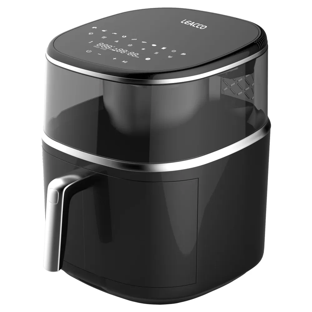 Аэрогриль LEACCO Air Fryer Black AF017 1.5 кВт, 8 л, черный (AF017) - фото 1