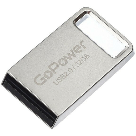Флешка 32Gb USB 2.0 GoPower MINI, серебристый (00-00027358)