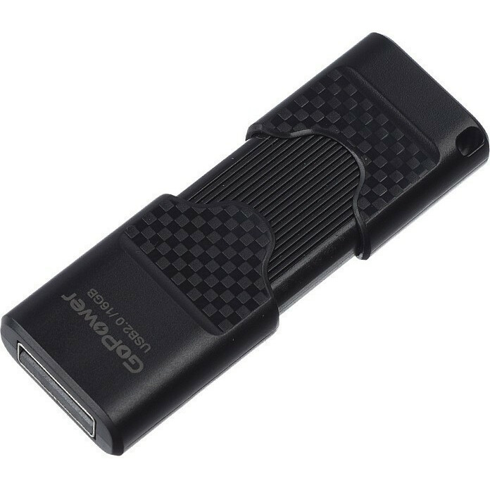 Флешка 16Gb USB 2.0 GoPower Slider, черный (00-00025963)