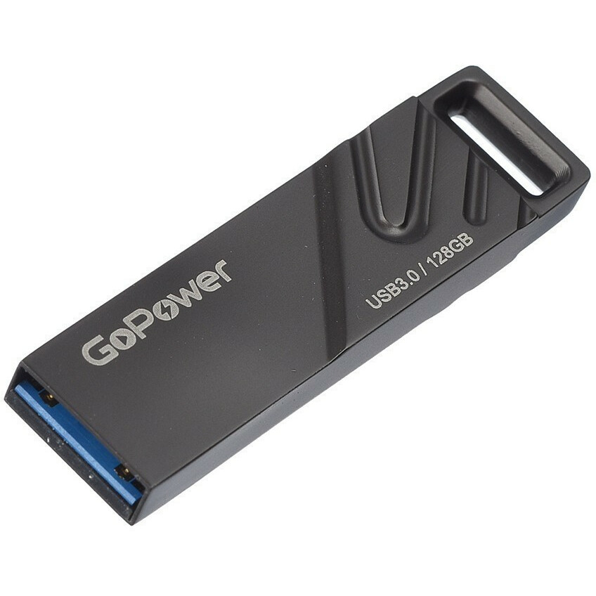 Флешка 128Gb USB 3.0 GoPower TITAN, черный (00-00025959)