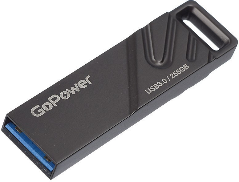 Флешка 256Gb USB 3.0 GoPower TITAN, черный (00-00027356)
