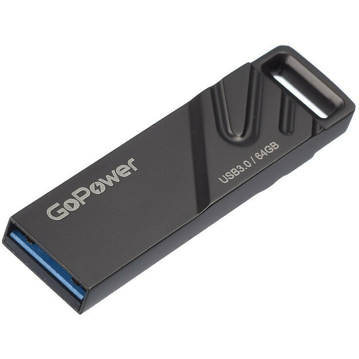 Флешка 64Gb USB 3.0 GoPower TITAN, черный (00-00025967)