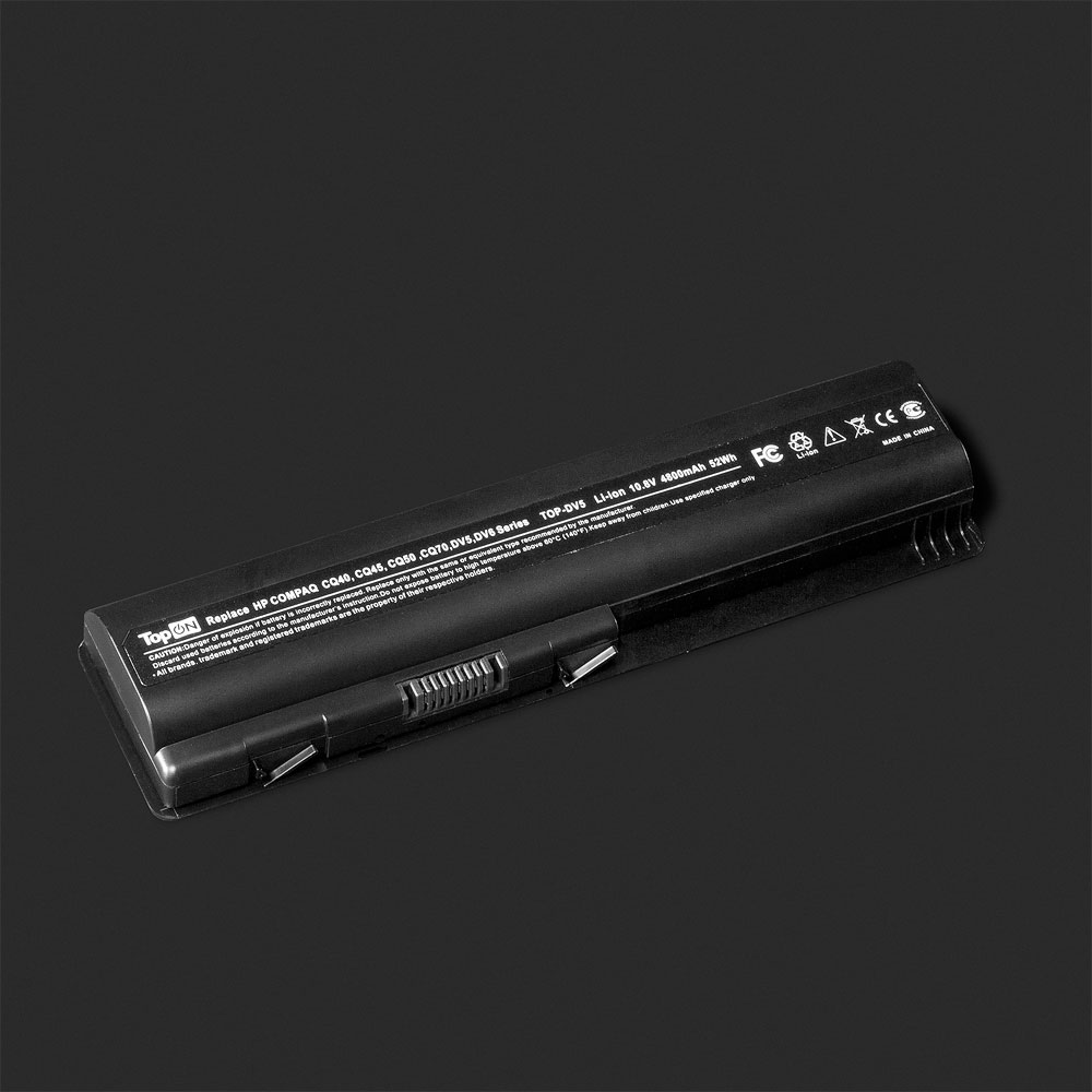 

Аккумуляторная батарея TopON для HP Pavilion DV4/DV5/DV6/G50/G60/G70, Compaq Presario CQ40/CQ45/CQ50/CQ60/CQ61/CQ70/CQ71, HDX X16 11.1V 4400mAh (TOP-DV5), Черный, TOP-DV5