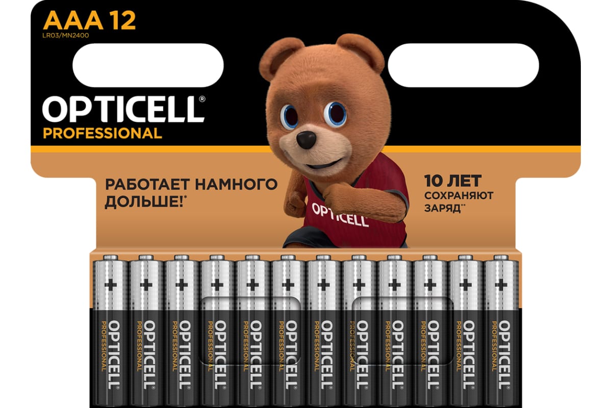 

Батарейка OPTICELL Professional, AAA (LR03), 1.5V, 12 шт. (5052006)