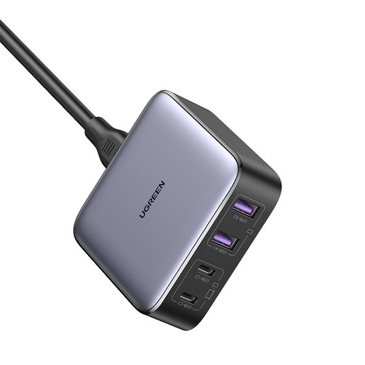 

Сетевое зарядное устройство UGREEN CD327 65 Вт, 2xUSB, EU, 2xUSB type-C, Quick Charge, PD, серый (90747), сетевой кабель, CD327