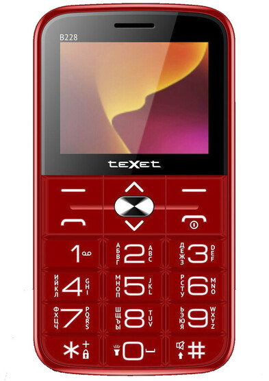 

Мобильный телефон teXet TM-B228, 2.4" 320x240 TN, 32Mb RAM, 32Mb, BT, 1xCam, 2-Sim, 1450 мА·ч, micro-USB, красный (TM-B228), TM-B228