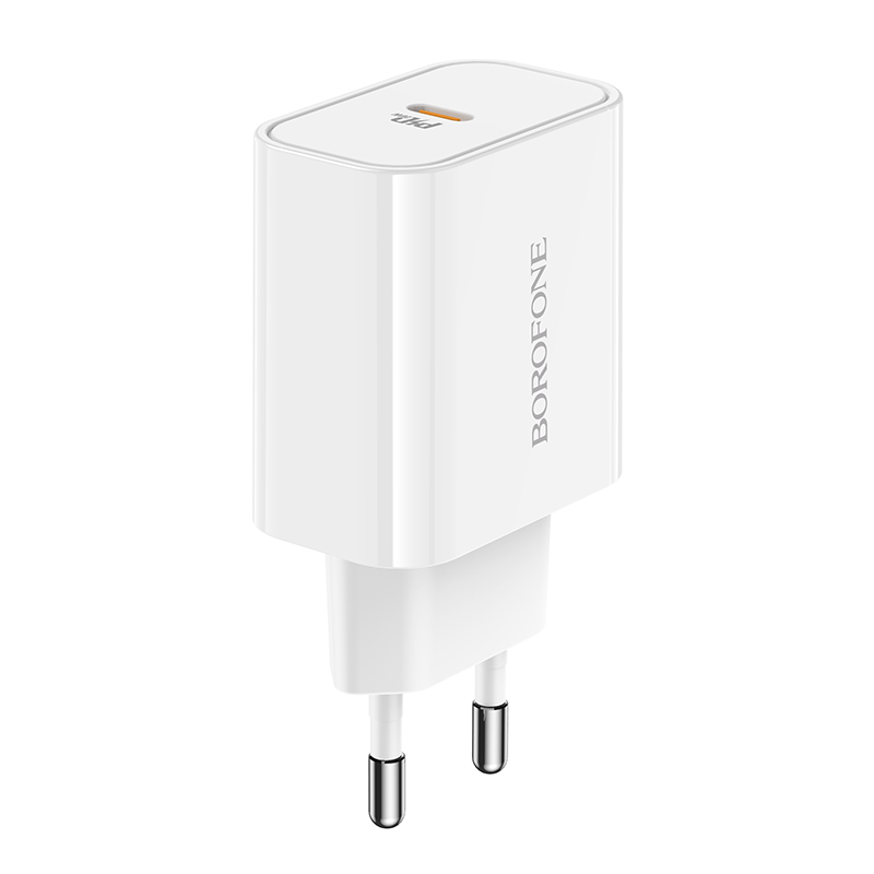 

Сетевое зарядное устройство Borofone Easy BA57A 20 Вт, EU, USB type-C, PD, белый (6931474745538), BA57A