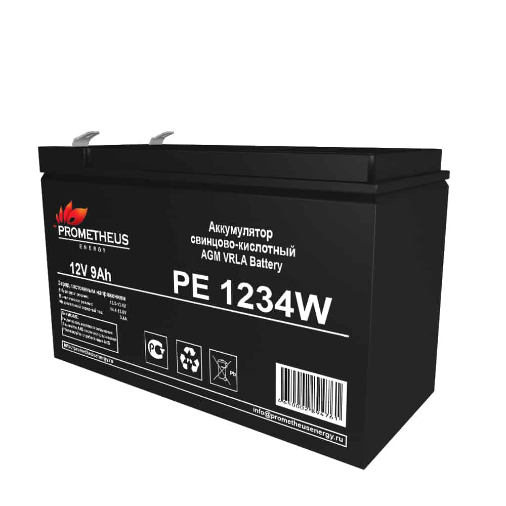

Аккумуляторная батарея для ИБП Prometheus Energy PE 1234W, 12V, 9Ah (PE 1234W), Черный, PE 1234W