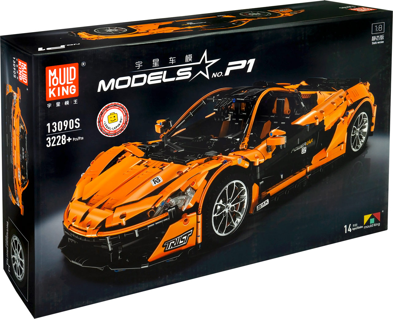 Конструктор MOULD KING McLaren P1 — Static Version, деталей: 3228 (13090S)