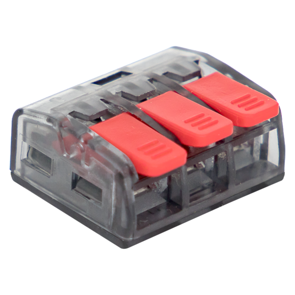 

Клемма EKF PROxima СМК 221-413 3x0.2-4 мм², 100 шт., с рычагами, прозрачный/красный (plc-smk-221-413), СМК 221-413