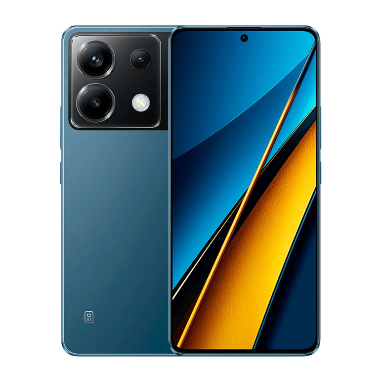 

Смартфон POCO X6 5G, 6.67" 2712x1220 AMOLED, Qualcomm Snapdragon 7S Gen 2, 12Gb RAM, 256Gb, 3G/4G/5G, NFC, Wi-Fi, BT, 3xCam, 2-Sim, 5100 мА⋅ч, USB Type-C, Android 13, синий (MZB0G2JRU), X6 5G