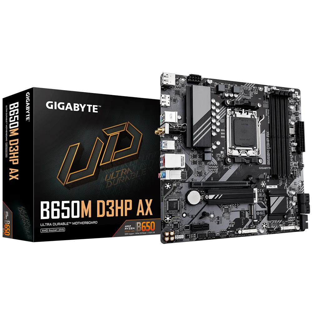 Материнская плата GIGABYTE B650M D3HP AX, AM5, AMD B650, mATX