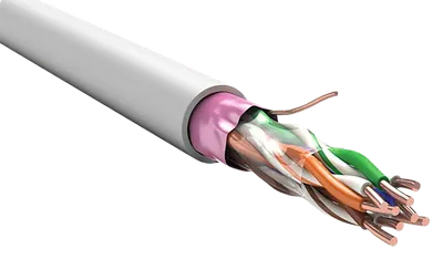 Витая пара FTP кат.5e, 2 пары, CU, 0.52 мм, 305м., внутренний, одножильный, PVC, оранжевый, ITK (LC1-C5E02-397)