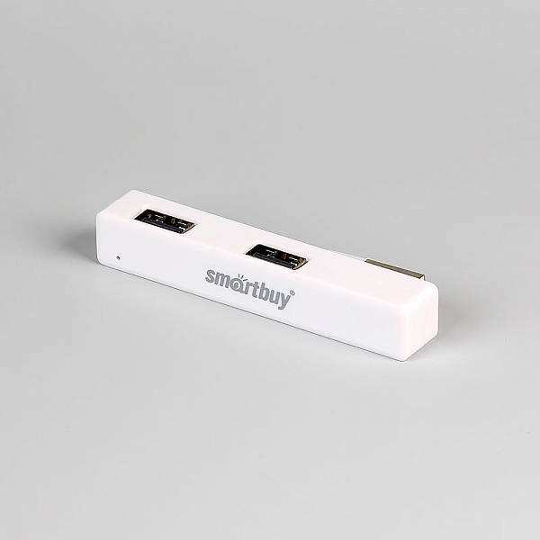 Концентратор Smartbuy SBHA-408-W, 4xUSB 2.0, белый