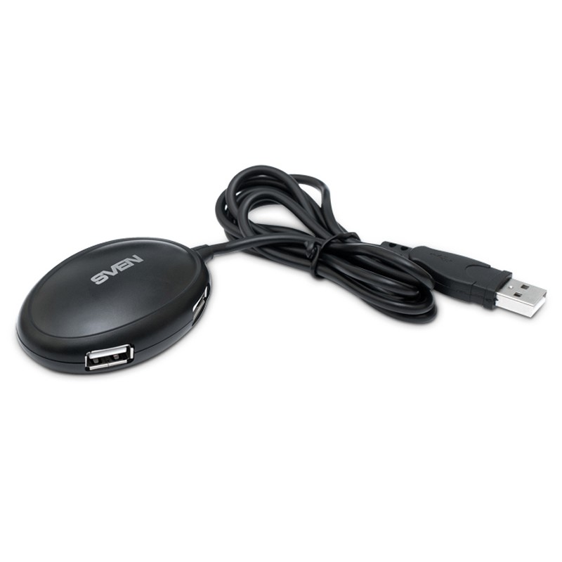 Концентратор SVEN HB–401, 4xUSB 2.0, черный