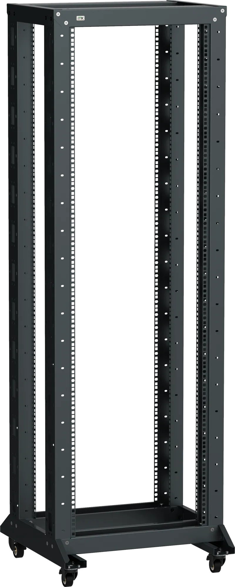 Стойка 42U, двухрамная, 600x600 мм, черный, разборный, ITK LINEA F LF05-42U66-2RM (LF05-42U66-2RM)