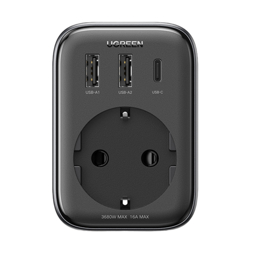 

Сетевое зарядное устройство UGREEN CD314 30 Вт, 2xUSB, EU, USB type-C, черный (90613), CD314