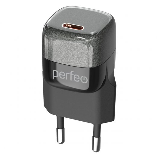 

Сетевое зарядное устройство Perfeo I4650 20 Вт, EU, USB type-C, Quick Charge, PD, черный (I4650), I4650