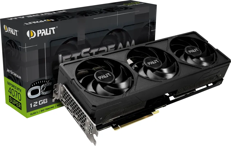 Видеокарта Palit NVIDIA GeForce RTX 4070 Super JetStream OC, 12Gb