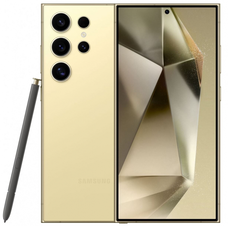

Смартфон Samsung Galaxy S24 Ultra, 6.8" 3120x1440 Dynamic AMOLED 2X, Qualcomm Snapdragon 8 Gen 3, 12Gb RAM, 512Gb, 3G/4G/5G, NFC, Wi-Fi, BT, 4xCam, 2-Sim, 5000 мА⋅ч, USB Type-C, Android 14, желтый (SM-S928BZYHCAU), Galaxy S24 Ultra