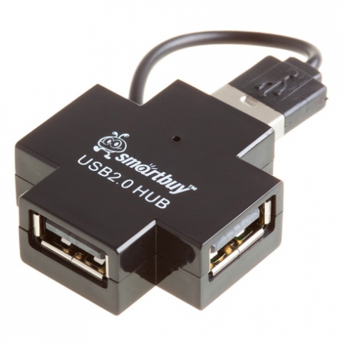 Концентратор Smartbuy SBHA-6900-K, 4xUSB 2.0, черный