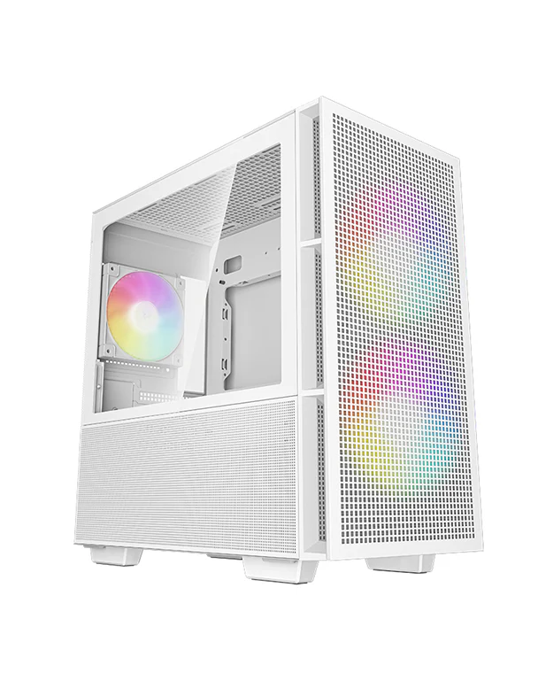 Корпус Deepcool CH360, mATX, Mini-Tower, USB 3.0, USB Type-C, RGB подсветка, белый, без БП (R-CH360-WHAPE3-G-1)