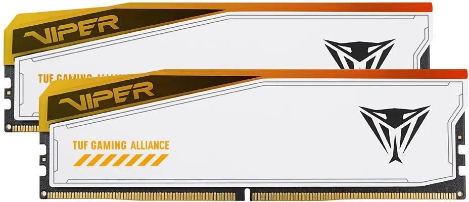 

Комплект памяти DDR5 DIMM 32Gb (2x16Gb), 6000MHz, CL36, 1.35V, Patriot Memory, Viper Elite 5 RGB TUF Gaming Alliance (PVER532G60C36KT) Retail, PVER532G60C36KT