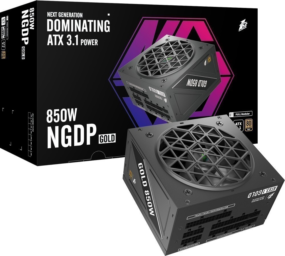 Блок питания 850 Вт, 1STPLAYER NGDP, 120 мм 80 Plus Gold