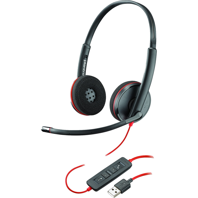 

Проводная гарнитура Plantronics BLACKWIRE C3220 , стерео, USB, чёрный (209745-201), BLACKWIRE C3220