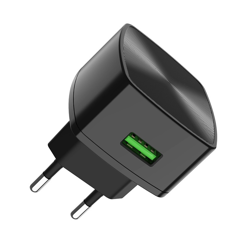 

Сетевое зарядное устройство Hoco C70A 18 Вт, USB, EU, Quick Charge, черный (6931474706638), C70A