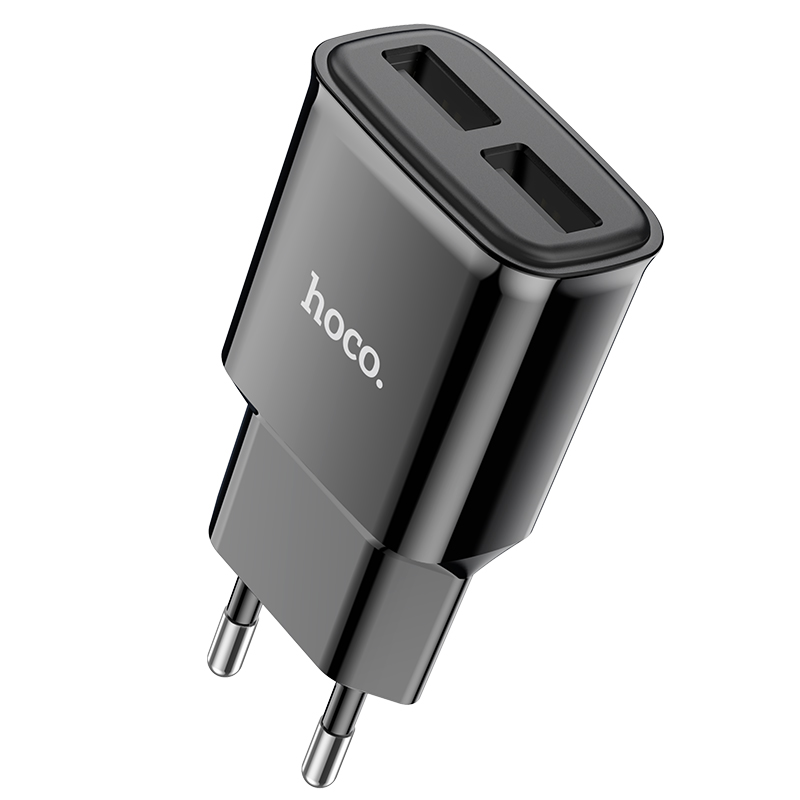 

Сетевое зарядное устройство Hoco C88A, 2xUSB, EU, черный (6931474749482), C88A