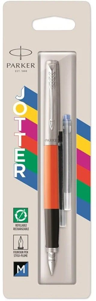 

Ручка перьевая Parker Jotter Originals F60 Orange CT M, пластик, колпачок, блистер (2096881), F60 Orange CT M