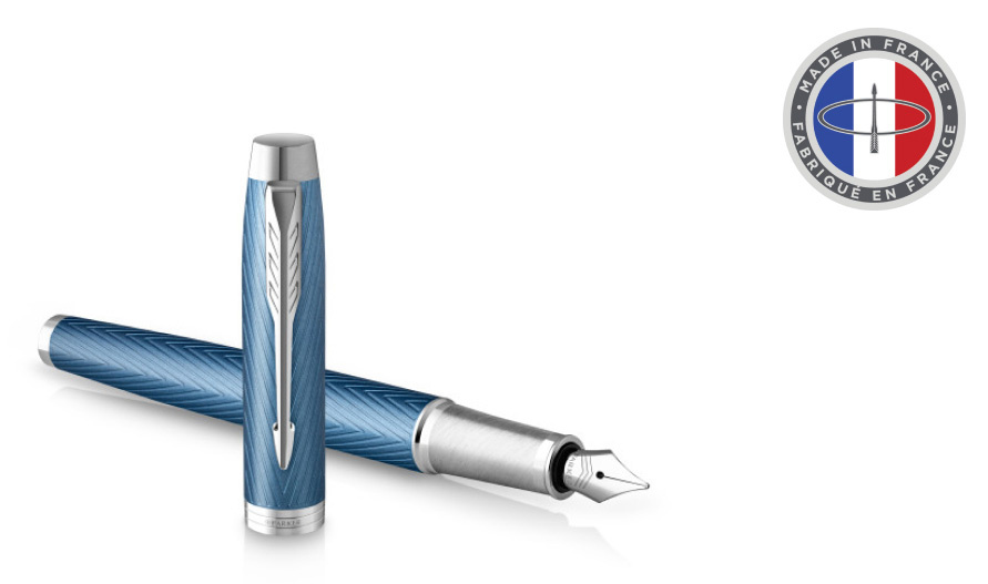 

Ручка перьевая Parker IM Premium F318 Blue Grey CT F, латунь лакированная, колпачок, подарочная упаковка (CW2143651), F318 Blue Grey CT F