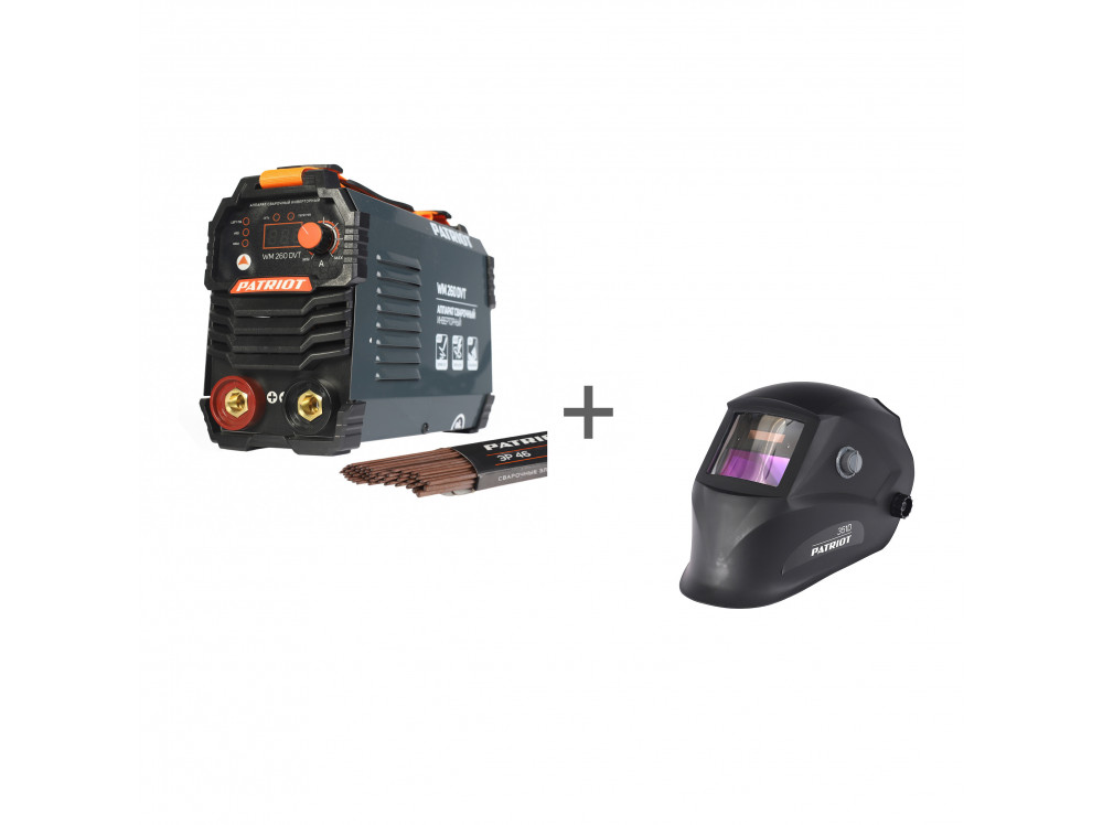 

Сварочный аппарат Patriot WM260DVT, TIG, MMA, инверторный, MMA (20А-260А), 140 В-240 В (605302292), WM260DVT