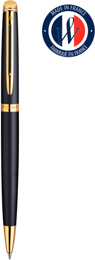 Ручка шариковая автомат Waterman Hemisphere, цвет чернил: синий, латунь лакированная, подарочная упаковка (CWS0920770)