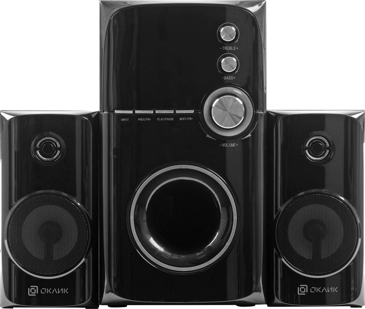 

Аудиосистема 2.0 Oklick OK-471, 60 Вт, microSD, Bluetooth, черный (OK-471), OK-471