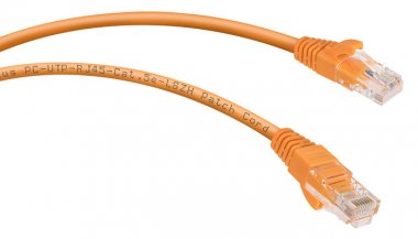 Патч-корд UTP кат.5e, 0.5 м, RJ45-RJ45, оранжевый, CU, LSZH, Cabeus (PC-UTP-RJ45-Cat.5e-0.5m-OR-LSZH)