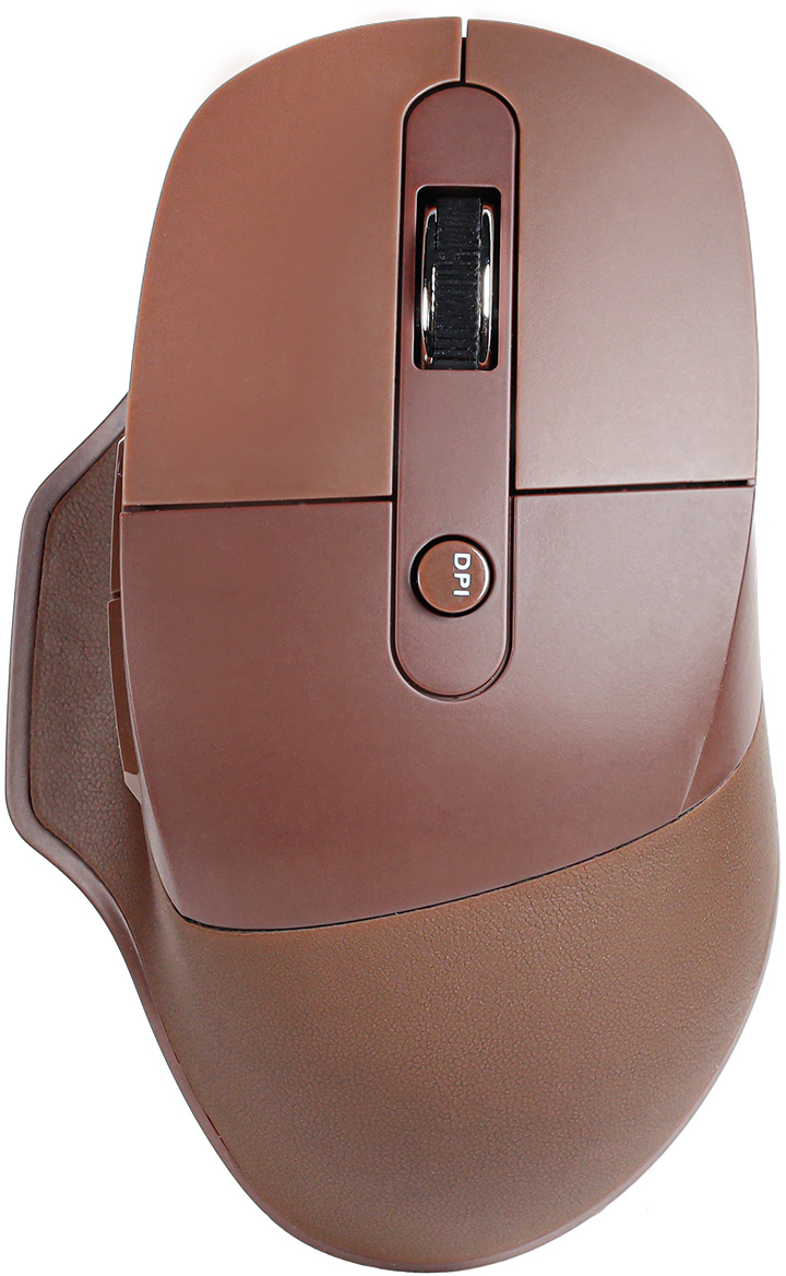 

Мышь беспроводная SmartBuy 615AG Leather, 2400dpi, оптическая светодиодная, USB/Радиоканал, коричневый (SBM-615AG-L), 615AG Leather