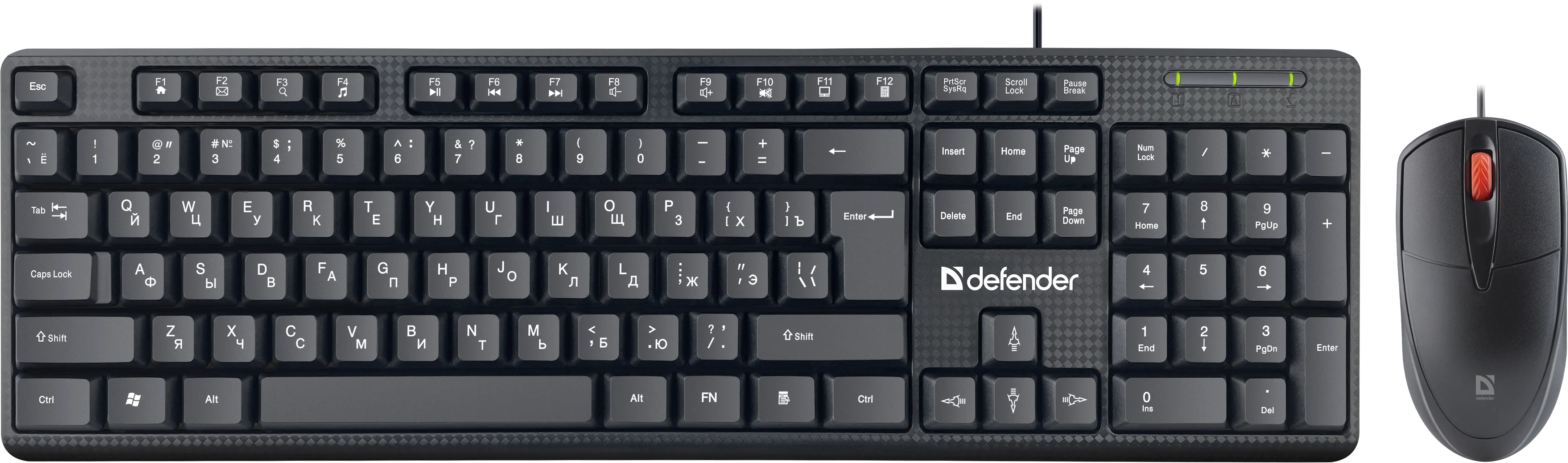 Клавиатура + мышь Defender LINE C-511, USB, черный (45511) - фото 1