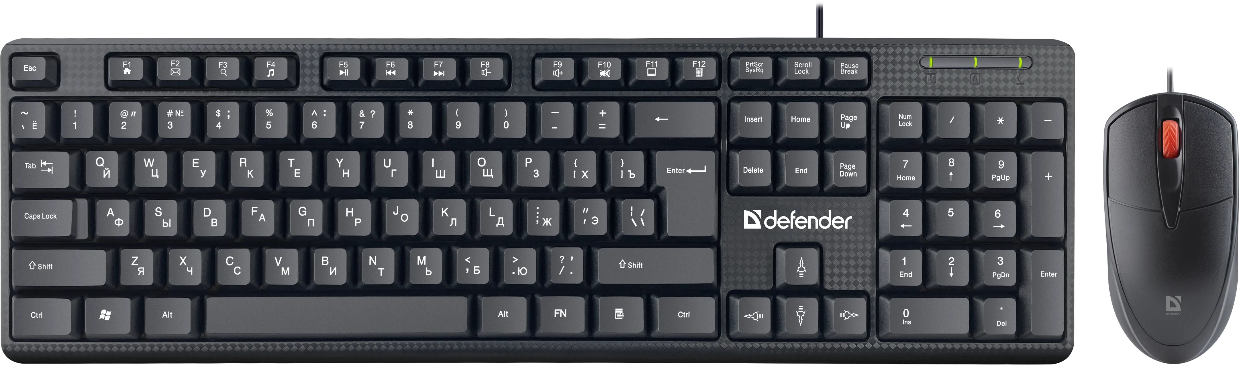 Клавиатура мышь Defender LINE C-511 USB черный 45511 750₽