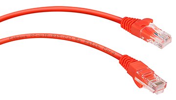 Патч-корд UTP кат.5e, 0.15 м, RJ45-RJ45, красный, CU, Cabeus (PC-UTP-RJ45-Cat.5e-0.15m-RD)