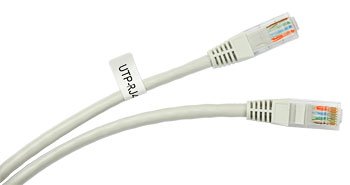 Патч-корд UTP кат.5e, 0.3 м, RJ45-RJ45, серый, CU, Cabeus (PC-UTP-RJ45-Cat.5e-0.3m) - фото 1