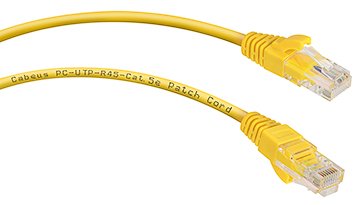 

Патч-корд UTP кат.5e, 2 м, RJ45-RJ45, желтый, CU, Cabeus (PC-UTP-RJ45-Cat.5e-2m-YL)