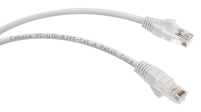 

Патч-корд UTP кат.6, 1 м, RJ45-RJ45, белый, CU, Cabeus (PC-UTP-RJ45-Cat.6-1m-WH)