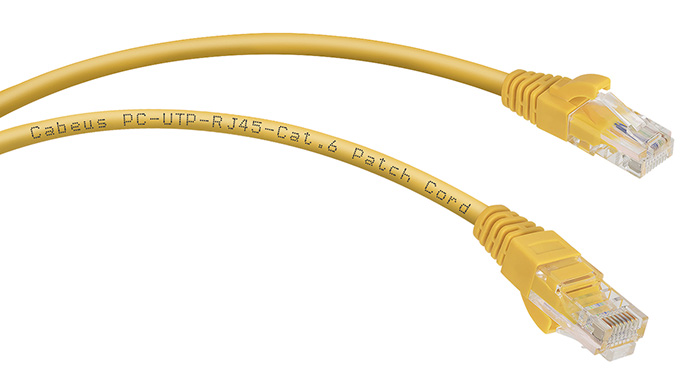 

Патч-корд UTP кат.6, 2 м, RJ45-RJ45, желтый, CU, Cabeus (PC-UTP-RJ45-Cat.6-2m-YL)