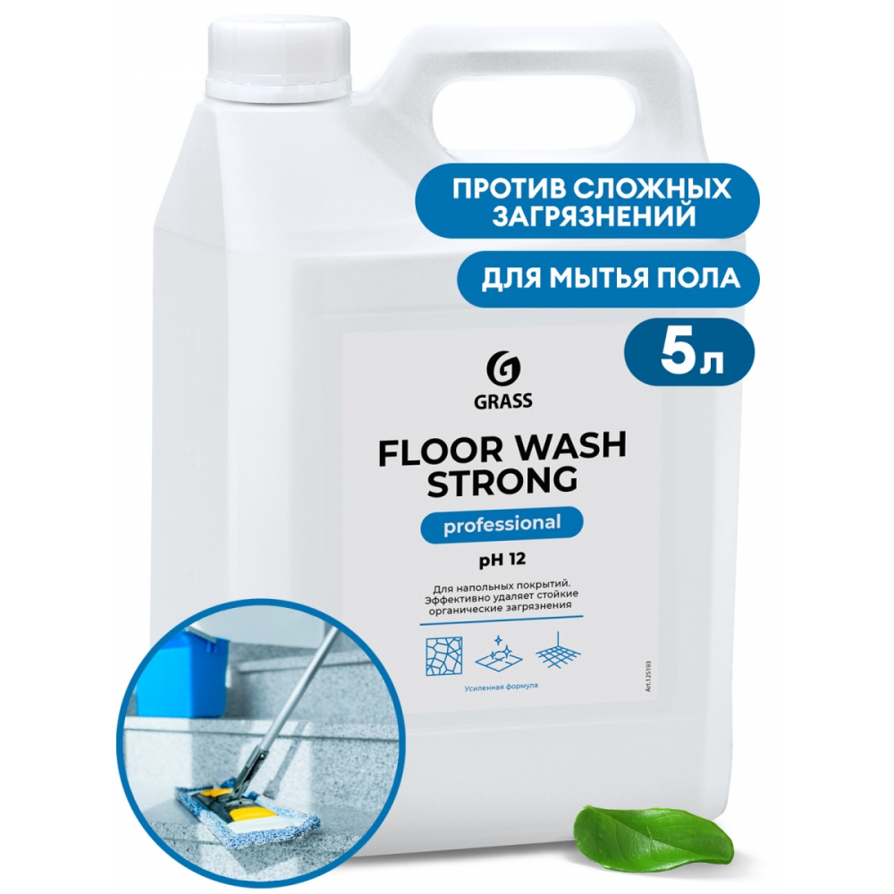 Средство для мытья пола GRASS FLOOR WASH STRONG, жидкость, 5 л, 5.6 кг (125193)