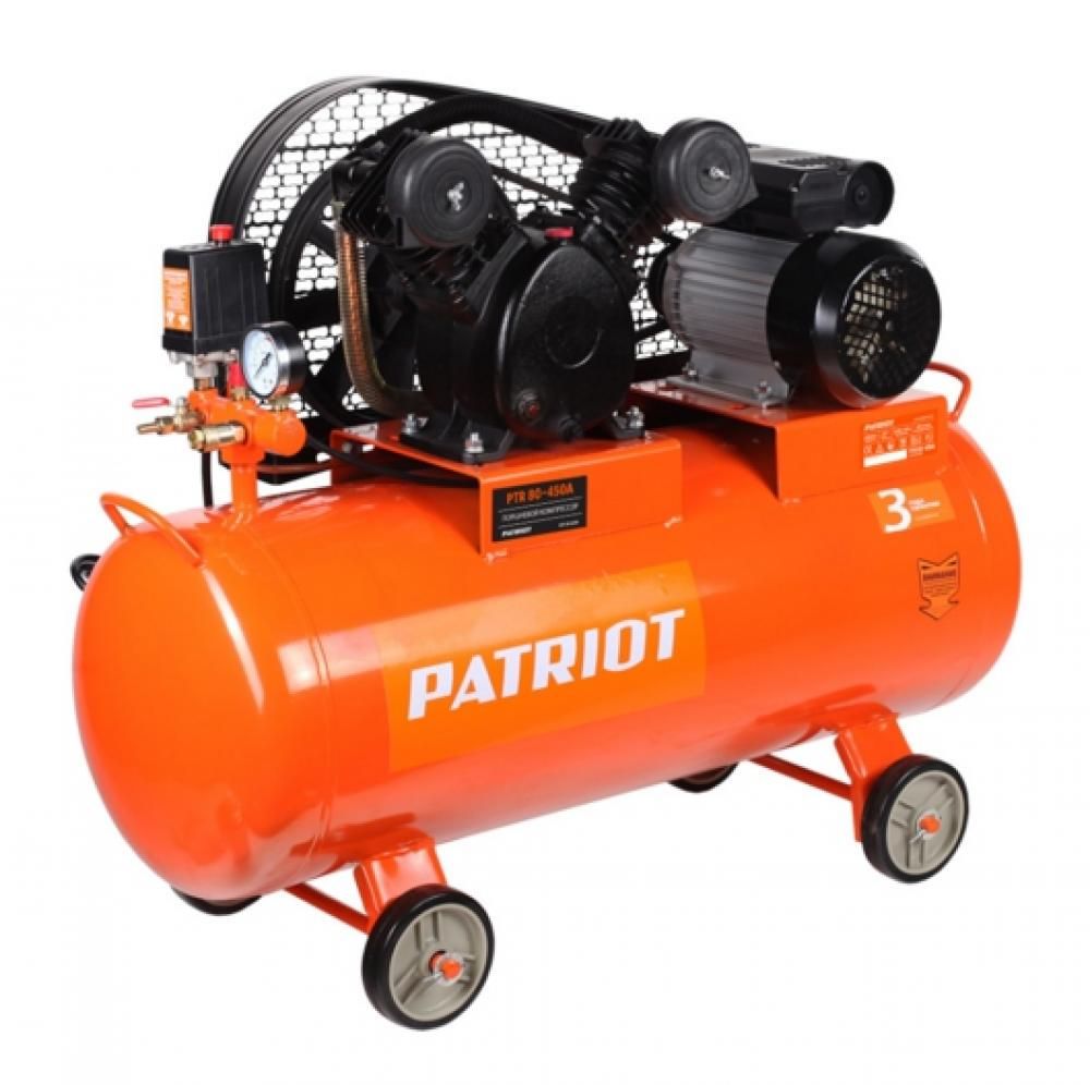 Компрессор воздушный PATRIOT PTR 80-450A, 80 л, 450л/мин