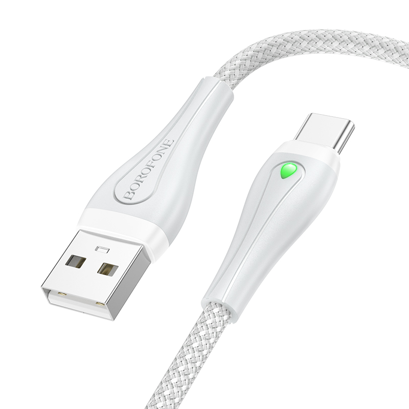 

Кабель USB-USB Type-C, 3А, 1 м, серый, Borofone Advantage BX100, BX100