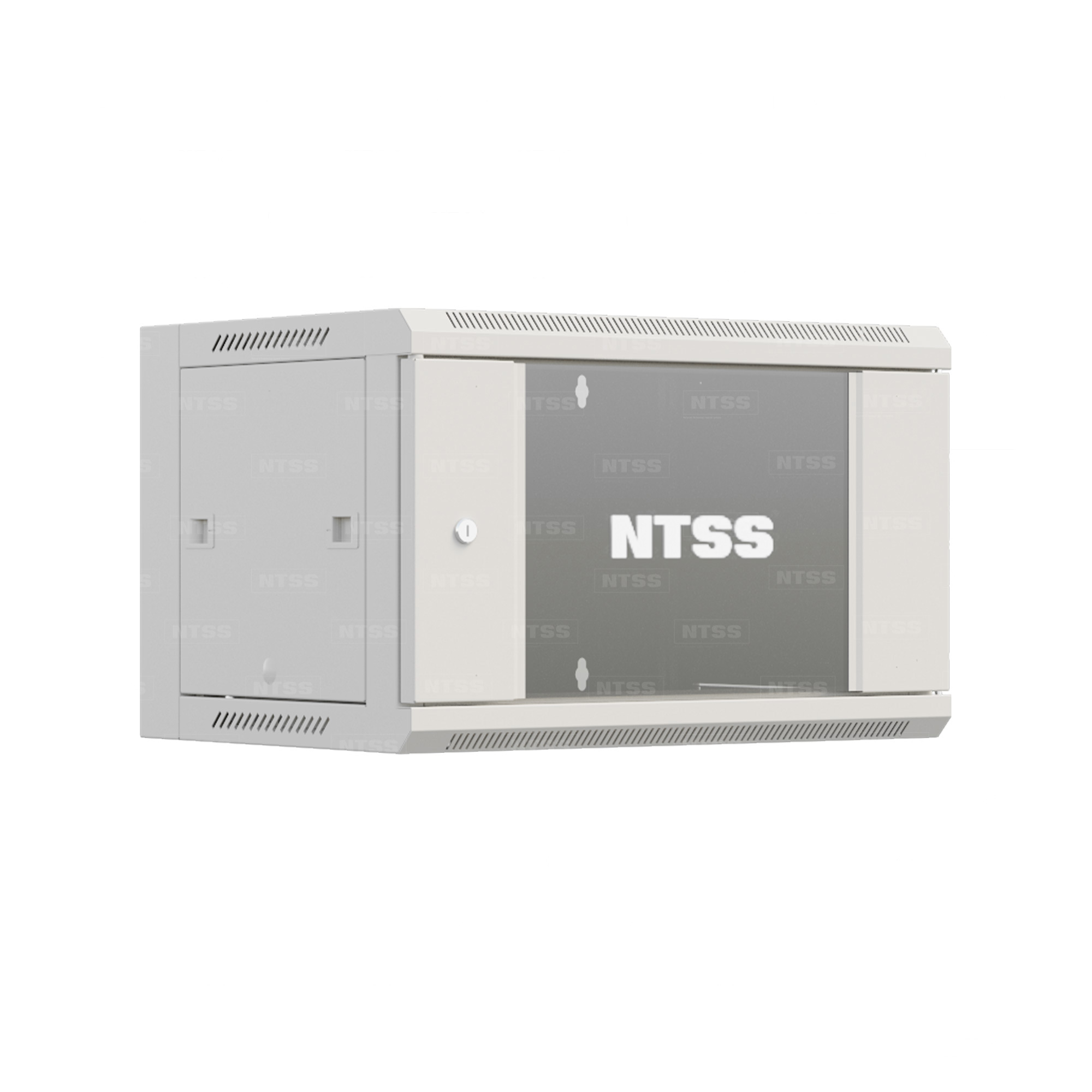 Шкаф телекоммуникационный настенный 15U 600x450 мм, стекло/металл, серый, разборный, NTSS ПРЕМИУМ NTSS-W15U6045GS-2 (NTSS-W15U6045GS-2)