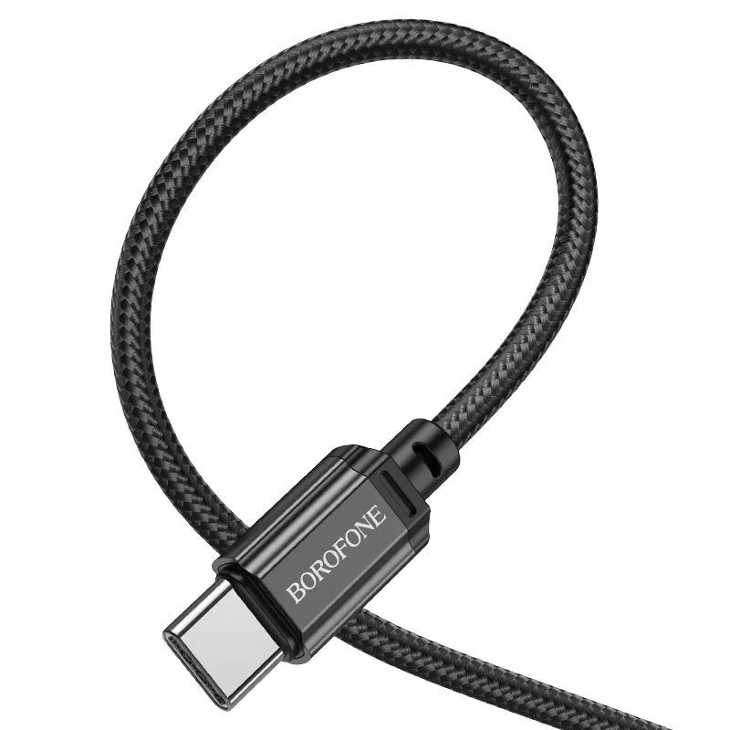 

Кабель USB Type-C-USB Type-C, быстрая зарядка, 3А, 60 Вт, 1 м, черный, Borofone Sharp BX87, BX87